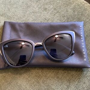 Quay Sunglasses- Black with Silver. My Girl. Includes Case.